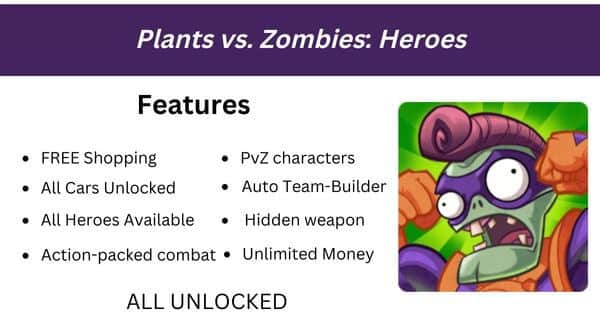 PvZ Heroes Mod APK Unlimited Money & Gems